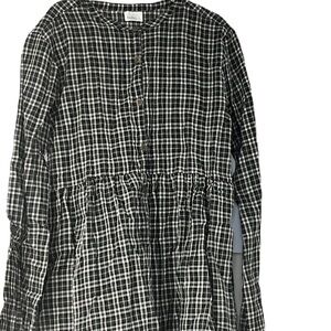 NWOT BUHO girls gray Button dress size 9/10